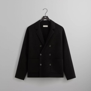 Black Men Kith and Kin Cashmere Raya Double Breasted Blazer Jackets | 2701-DRGCT