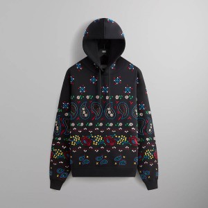 Black Men Kith and Kin Paisley Floral Williams III Hoodie | 6840-VTCBI