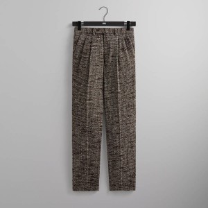 Black Men Kith and Kin Tweed Kylan Pleated Pants | 0498-PUGCT