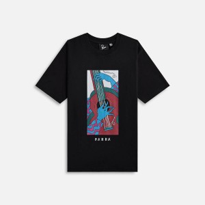 Black Men Kith by Parra Cheap Strings T-Shirt | 7648-TPSLW