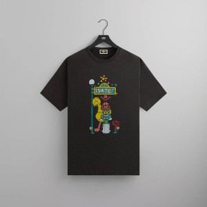 Black Men Kith for Sesame Street Lamp Vintage T-Shirt | 5396-QURIG