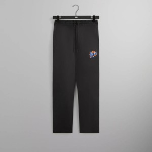 Black Men Kith for the New York Knicks Ball Nylon Wide Leg Pants | 3124-ONULJ