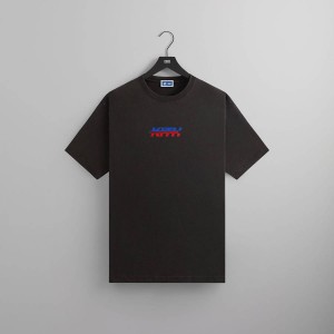 Black Men Kith for the New York Rangers Hat Trick Vintage Shirts | 4536-LUTZV