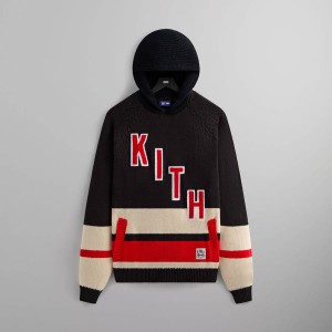 Black Men Kith for the New York Rangers Hooded Delk Sweater Hoodie | 1974-QENFC