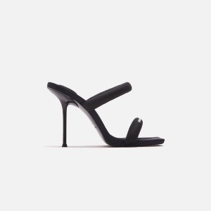 Black Women Kith Alexander Wang Julie Tubular Webbing Sandal Heels | 1643-VGMHW