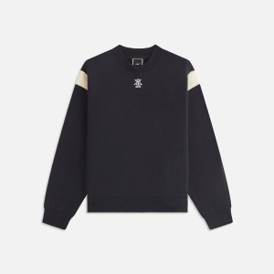 Black Women Kith Asher II Crest Crewneck Sweaters | 9820-KCARO