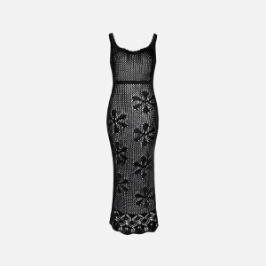 Black Women Kith Asta Resort Emma Tricot Dress | 1723-PRAKI