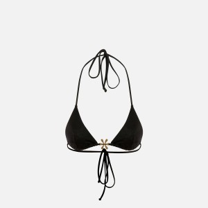 Black Women Kith Asta Resort Juliana Bikini Top Swim | 0136-IHFNT