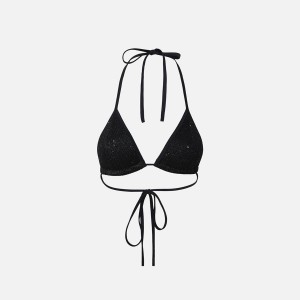 Black Women Kith Asta Resort Lio Bikini Top Swim | 6907-NVOWI