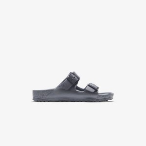 Black Women Kith Birkenstock WMNS Arizona Metallic Anthracite Eva Sandals | 4360-NWDMT