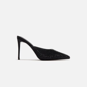 Black Women Kith Black Suede Studio Luv 100 Heels | 6329-NDQRX