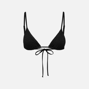 Black Women Kith Bond Eye Luana Triangle Bikini Top Swim | 2307-LDOGZ