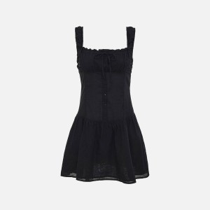 Black Women Kith Frankies Bikinis Christa Rayon Dress | 3751-GDNRZ