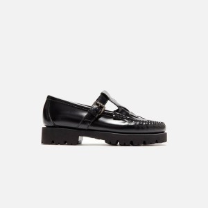 Black Women Kith G.H. Bass Mary Jane Fisherman Loafers | 6078-LFRAV