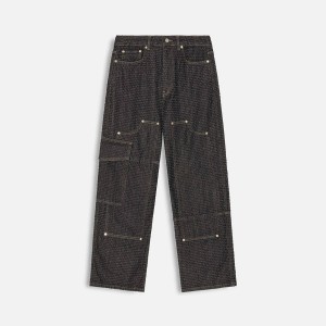 Black Women Kith Ganni Fluffy Denim Carpenters Jeans | 8546-ROIHV
