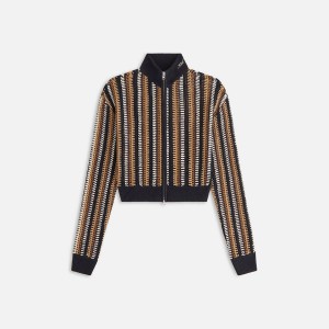 Black Women Kith Holter Crochet Track Jackets | 2015-YGDBL