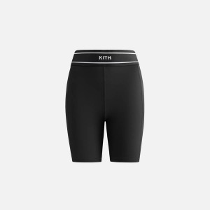 Black Women Kith Lana Biker Shorts | 7194-LSNYZ