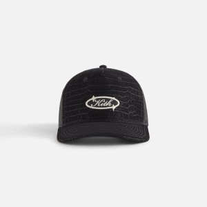 Black Women Kith Leather Trucker Cap Headwear | 8039-LOYVQ