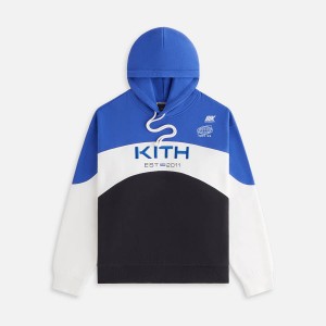 Black Women Kith Maverick Panelled Hoodie Sweatshirts | 4819-CYRUB
