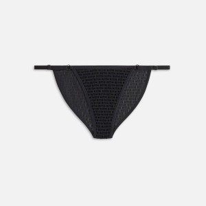 Black Women Kith Mesh Adjustable Cheeky Underwear | 6540-YILMV
