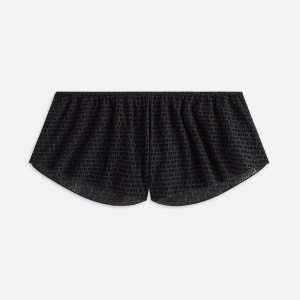 Black Women Kith Mesh Tap Shorts | 7354-GCNVE