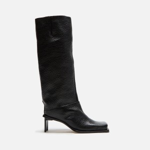 Black Women Kith Miista Brianna Grain Tall Boots | 1934-WQUNG