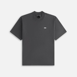 Black Women Kith Mock Neck Vintage Sueded T-Shirt | 7590-RMHLB