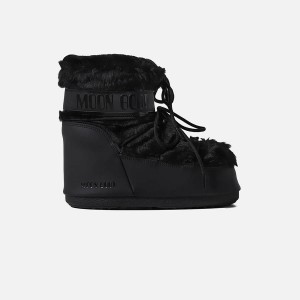 Black Women Kith Moon Icon Low Faux Fur Boots | 4895-ODZFT
