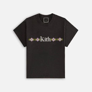 Black Women Kith Mulberry Needlepoint Vintage T-Shirt | 8920-EBPGA