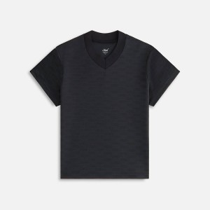 Black Women Kith Nicci Monogram Jersey Shirts | 6038-GYXHV