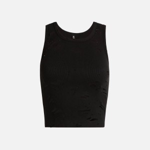 Black Women Kith R13 Distressed Tank Shirts | 4952-SWGBX