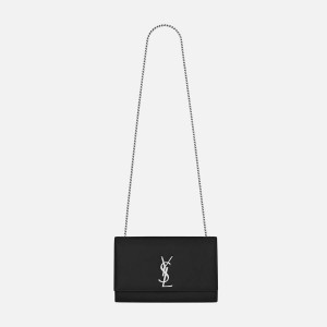 Black Women Kith Saint Laurent YSL Kate M Silver Hardware Bags | 9342-GZOKD