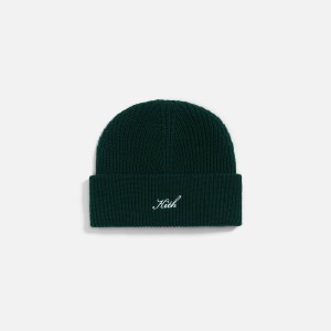 Black Women Kith Script Mia Beanie Headwear | 0728-DVMET