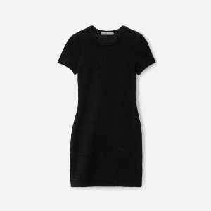 Black Women Kith T by Alexander Wang Crew Neck Dress | 9361-ROWAZ