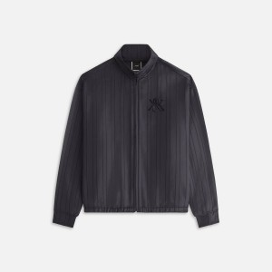 Black Women Kith Wrenley Satin Crest Track Jackets | 7805-SGULC