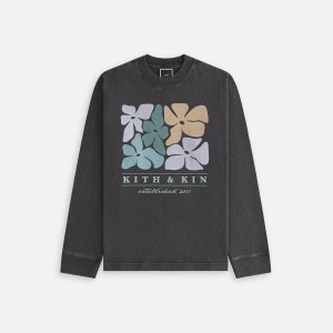 Black Women Kith and Kin Floral Oversized Sonoma Long Sleeve Shirts | 2543-ZIKFX