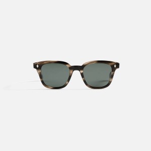 Black / Blue Men Kith Garrett Leight Broadway Sunglass Sunglasses | 5349-IPEXD