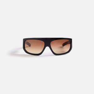 Black / Brown Men Kith Flatlist Farah Sunglasses | 5709-YCPAZ