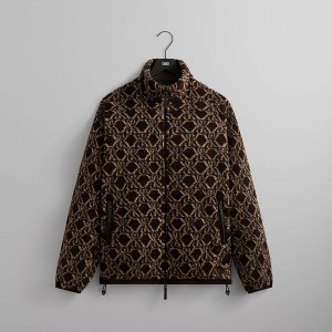 Black / Brown Men Kith Pinehurst Sherpa Full Zip Jackets | 4587-SRKLO