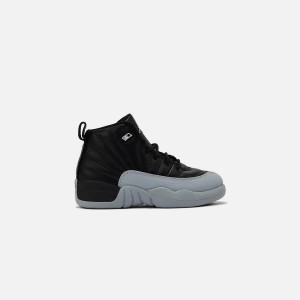 Black / Grey / White Kids' Kith Jordan PS Air Jordan 12 Sneakers | 5372-PRUWO