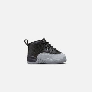 Black / Grey / White Kids' Kith Jordan TD Air Jordan 12 Sneakers | 5103-FWMQC