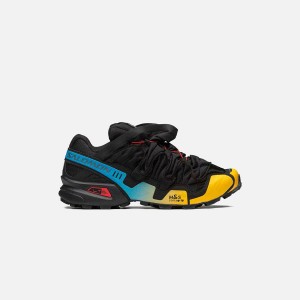 Black / Lemon / Blue Men Kith Salomon x Y/Project Speedcross 3 Sneakers | 1324-LWGKA
