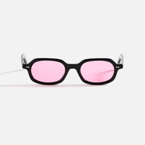 Black / Pink Men Kith AKILA Psyche Sunglasses | 8130-RAUCK