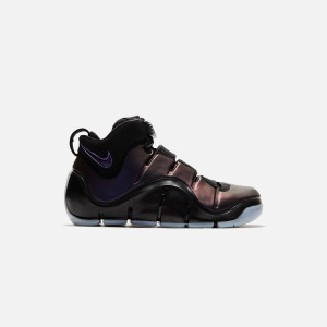Black / Purple / Blue Men Kith Nike Zoom LeBron IV Sneakers | 8791-XVKLS