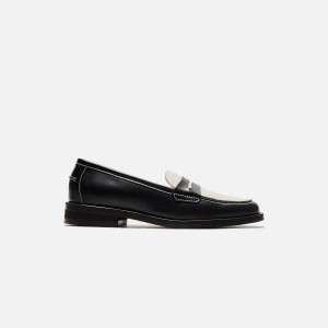 Black / White Women Kith DUKE + DEXTER WMNS Wilde Penny Loafers | 1209-EMIYO