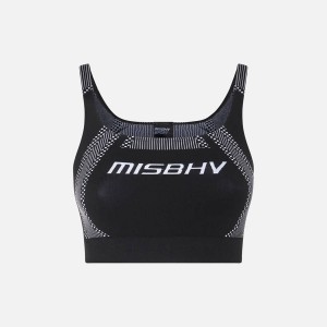 Black / White Women Kith MISBHV Sport Bra Top Underwear | 5860-MFNVW