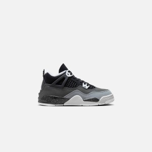 Black / White / Grey / Platinum Kids' Kith Jordan PS Air Jordan 4 Retro Sneakers | 0483-EPZFQ