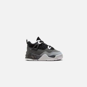Black / White / Grey / Platinum Kids' Kith Jordan TD Air Jordan 4 Retro Sneakers | 9208-JHPRY