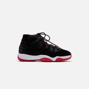 Black / White / Red Women Kith Jordan WMNS Air Jordan 11 Retro- Black / Gym Red / White Sneakers | 5201-ZBUSG
