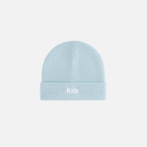 Blue Kids' Kith Classic Serif Logo Beanie Headwear | 7583-GXBOF